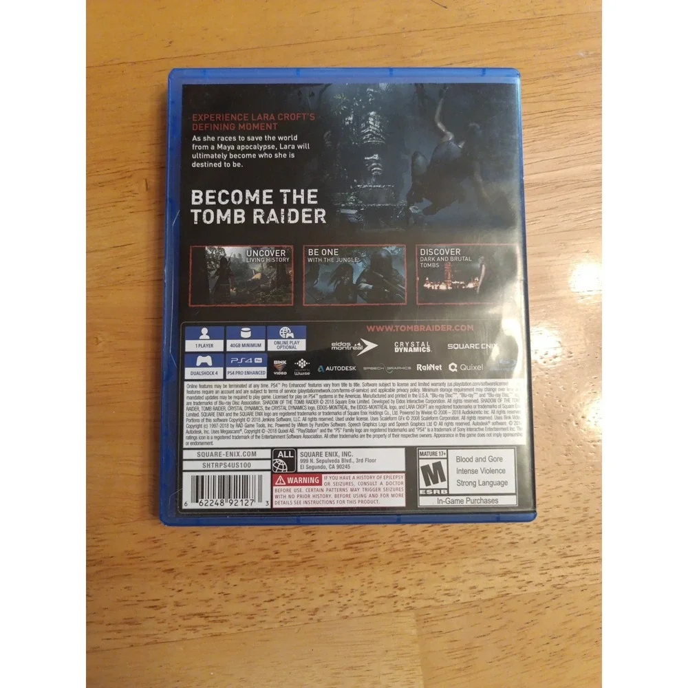 PS4 Shadow of The Tomb Raider Laura Croft Game‎